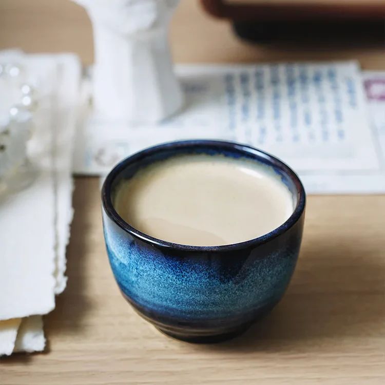 Midnight Glaze Ceramic Teacup