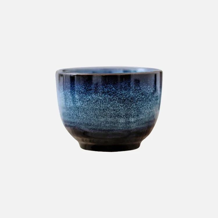 Midnight Glaze Ceramic Teacup